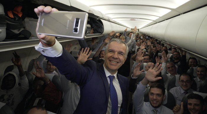 Celestino García, Bienvenido a bordo Galaxy Note8, Samsung, smartphone, Iberia, vuelo IB514, Galaxy Note 8 