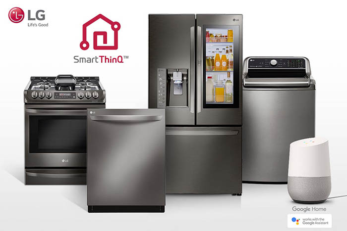 LG Google Home, electrodomésticos, hogar conectado, internet, IOT, lavadora, frigorífico, microondas, hogar inteligente, smartphone