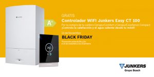 Junkers, black friday, promoción, regalo, caldera, controlador wifi Junkers, Bosch termotecnia, caldera