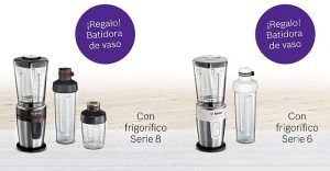 batidora de vaso personal Mixx2Go Bosch frigoríficos combis No Frost Home Connect jarra de cristal Thermosafe Serie 8 y Serie 6 tecnología de refrigeración Full Skin Condenser VitaFresh Plus VitaFresh Pro