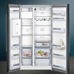 Black Inox frigoríficos Home Connect side by side Siemens