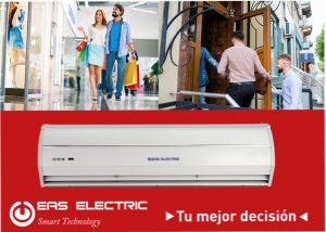 carcasa de aluminio y plástico ABS, cortinas de aire, Eas Electric, motor centrífugo y de alta velocidad., serie ECA