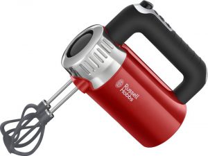 amasadora, batidora de mano, batidora de vaso, cuchilla Infinity antisucción, diseño vintage, función Pulse, función Turbo, indicador de RPM, procesador de alimentos, Retro Red, Russell Hobbs, varillas batidoras en hélice