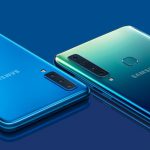 Bixby, Bubblegum Pink, Caviar Black, dorso curvado en vidrio 3D, Galaxy A9, Lemonade Blue, lente de profundidad, lente gran angular, lente principal, Optimizador de escenas, Reconocimiento de escenas por IA, Samsung, Samsung Health, smartphone, zoom óptico 2x