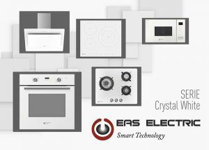 eas electric, electrodomésticos, crystal white, horno, cristal blanco, diseño, cocción, placa de inducción, horno, microondas de encastre