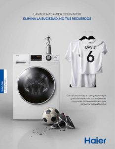 lavadora haier con función vapor, motor direct motion, 9 kg, electrodoméstico, lavadora, haier, a+++, eficacia en lavado