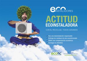 ecoinstaladores, feria climatización 2019, ecotic, reciclaje de eraee, climatización, instaladores, gases fluorados, residuos, airea condicionado