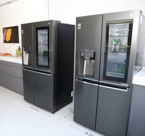 frigoríficos LG, frogoríficos americanos, side by side, acabado negro mate, instaview, eficiencia energética, gran capacidad, innofest 2019, lg electronics