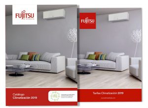 Catálogo de Climatización de Fujitsu, comprensor rotativo DC, diseño ultracompacto, Eurofred, función Powerful, gama J-IIIL, intercambiador de calor, modelos de Split pared, Modo Economy, nuevo gas refrigerante R32, SEER 7.7 y SCOP 4.5, serie Airstage Cassete 3 Vías, serie KL, serie KM Large, serie KP, tecnología All DC Inverter, tuberías frigoríficas de 400 m, unidades exteriores