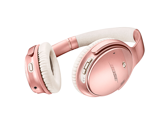 auriculares Bose en rosa oro