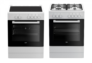 beko, cocinas freestanding, cocinas con horno y placa de cocción, beko, electrodoméstico, cocina mixta FSE62110DW, cocina eléctrica FSS67000GW