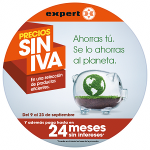 material PLV de la campaña precios sin iva de Expert