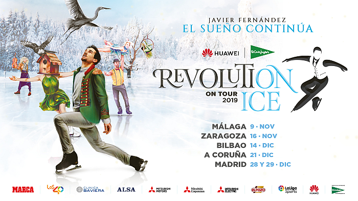 Espectáculo de patinaje sobre hieloRevolution on Ice Tour 2019 patrocinado por Mitsubishi Electric