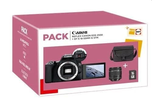 Cámara réflex Canon EOS 250D Pack