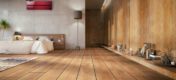 Loft room with cozy design.