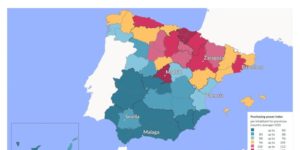 Mapa poder adquisitivo España
