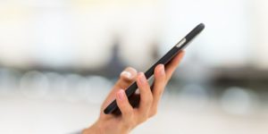 Woman use of mobile phone