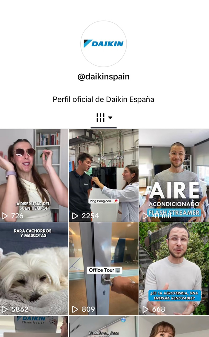 Daikin expande a TikTok su estrategia digital