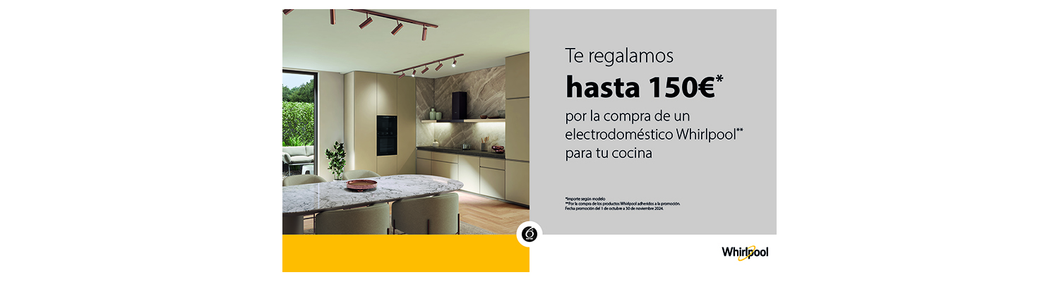 Whirlpool ofrece hasta 150 euros de regalo por la compra de un horno o placa de inducción