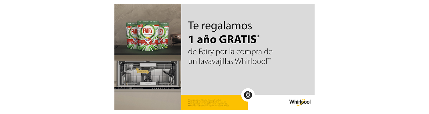 Whirlpool y Fairy renuevan su alianza con una nueva promoción