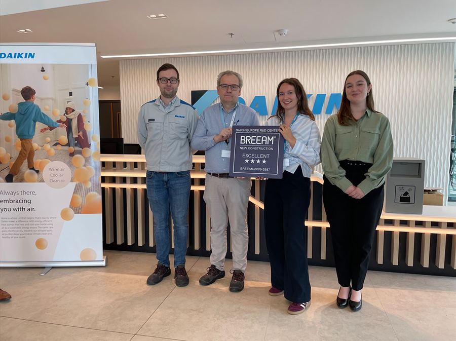 Daikin obtiene la certificación BREEAM "Excellent" para su Centro de I+D en Gante