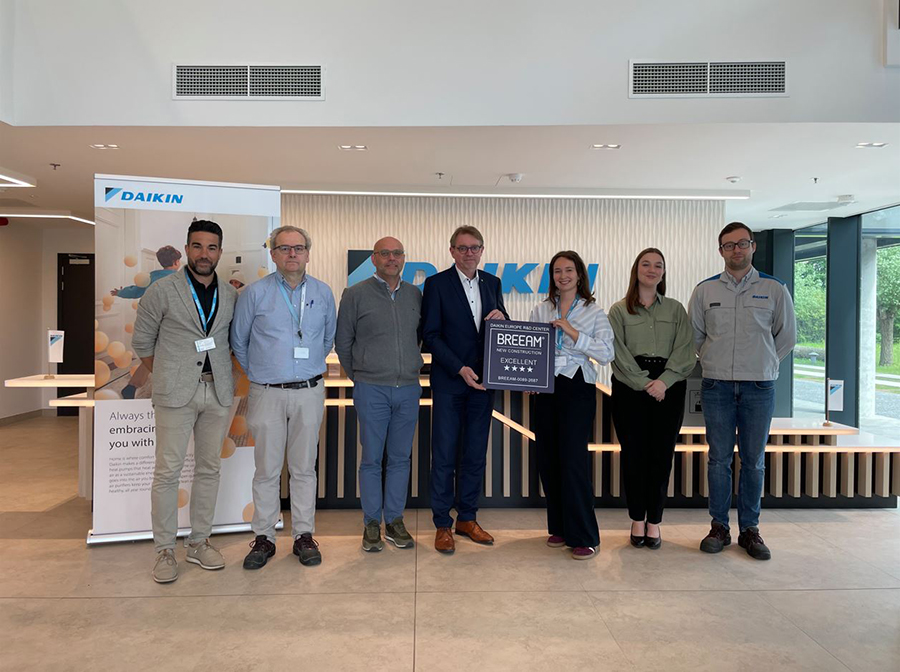 Daikin obtiene la certificación BREEAM «Excellent» para su Centro de I+D en Gante