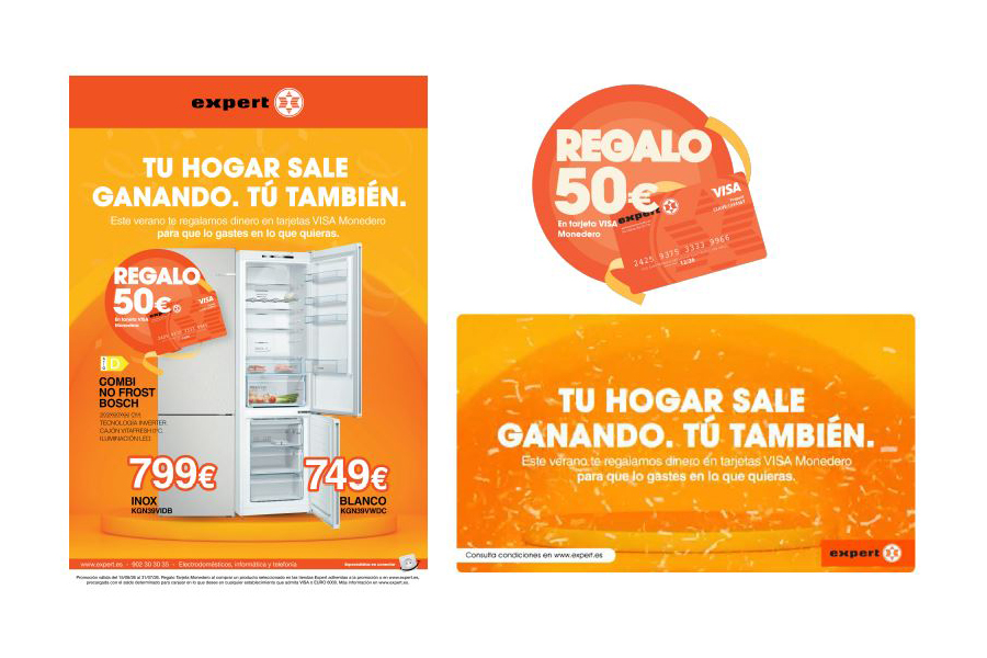 La nueva campaña de verano de Expert premia a los clientes con Tarjetas VISA Monedero