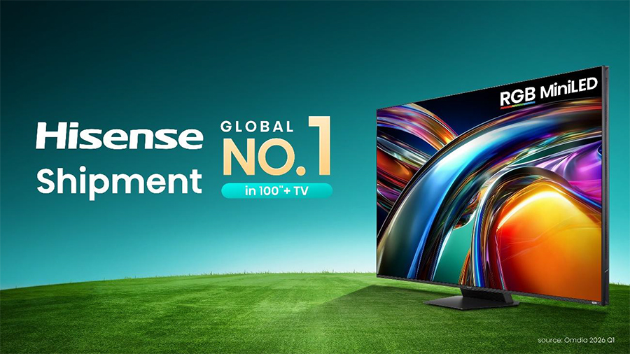 Hisense domina el mercado global de televisores de 100 pulgadas o más