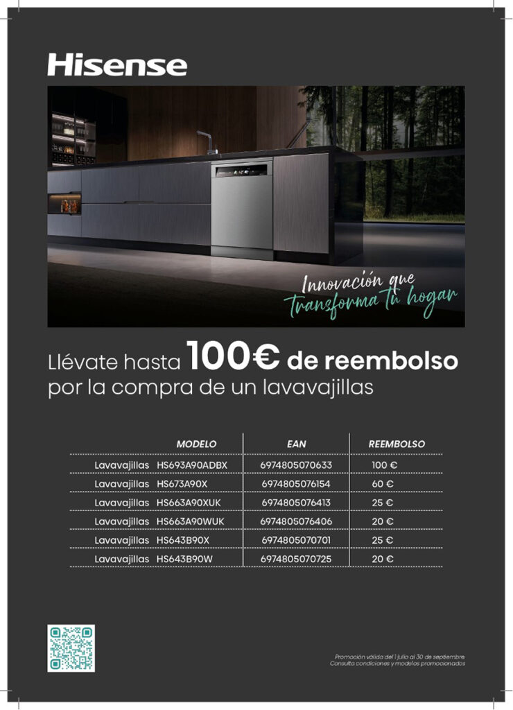 Hisense lanza en España los lavavajillas HI9, con IA y máxima eficiencia energética