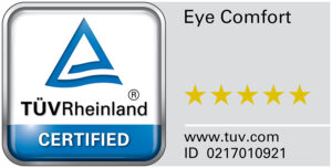 La certificación TÜV Rheinland Eye Comfort.