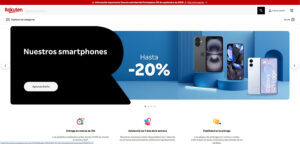 El marketplace de Rakuten en España.