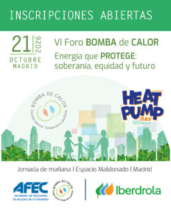 Cartel del VI Foro de Bomba de Calor de AFEC e Iberdrola
