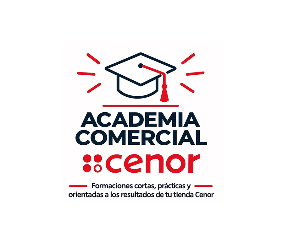Logo de la Academia Comercial Cenor.