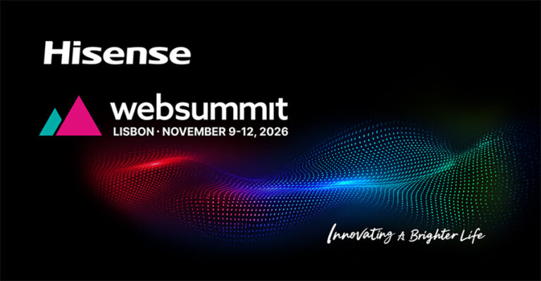 Cartel de Hisense en el Web Summit 2026.
