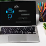 Chatbot de IA en un portátil.