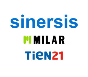 Logos de Sinersis, Milar y Tien21.